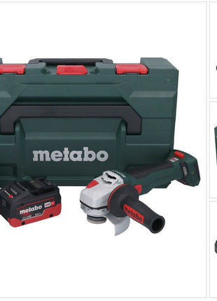 Metabo WB 18 LT BL 11-125 Quick Akku Winkelschleifer 18 V 125 mm Brushless + 2x Akku 8,0 Ah + Ladegerät + metaBOX ( 613054810 ) - Toolbrothers