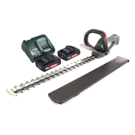 Metabo AHS 18-65 V cordless hedge trimmer 18 V 63 cm + 2x battery 2.0 Ah + charger