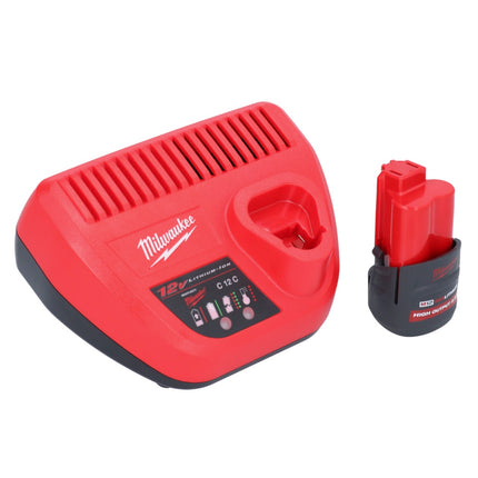 Milwaukee M12 GG-251 Akku Fettpresse 12 V 562 bar + 1x Akku 2,5 Ah + Ladegerät