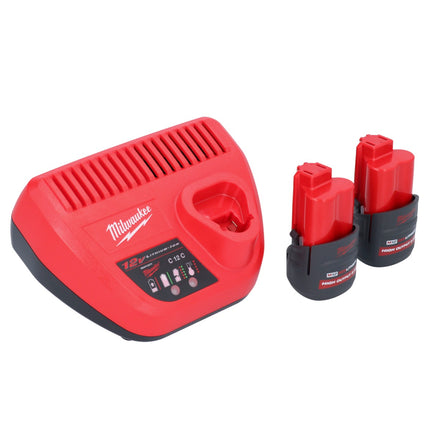 Milwaukee Milwaukee M12 GG-252 Batterie pompe à graisse 12 V 562 bar + 2x batterie 2,5 Ah + chargeur de batterie