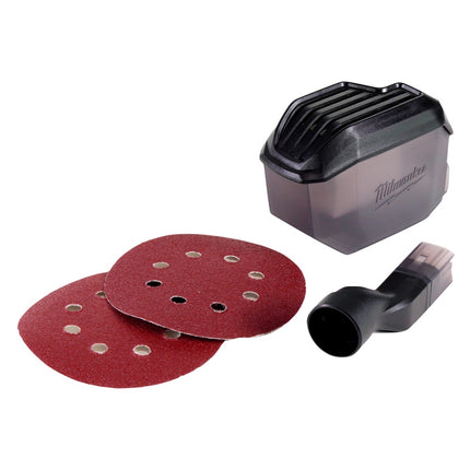 2x Toolbrothers TURTLE Schleifset 125mm + Milwaukee M18 BOS125-602 FC Akku Exzenterschleifer 18 V 125 mm + 2x Akku 6,0 Ah + Ladegerät