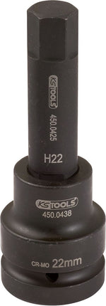 KS TOOLS Bussola 1' per avvitatore ad impulsi per viti a esagono incassato, lunga, 30 mm ( 450.0496 )