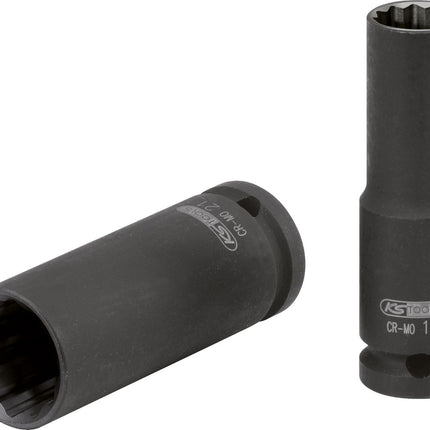 KS TOOLS 1/2" 12-kant-Kraft-Stecknuss, lang, 21 mm ( 515.0954 ) - Toolbrothers