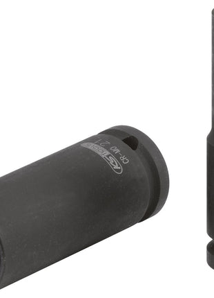 KS TOOLS Vaso de impacto de 12 caras, 1/2", largo, 27 mm ( 515.0973 )
