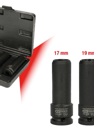 KS TOOLS 1/2" Spezial-Kraft-Stecknuss-Satz für geschraubte Spurplatten, 3-tlg ( 515.0605 ) - Toolbrothers