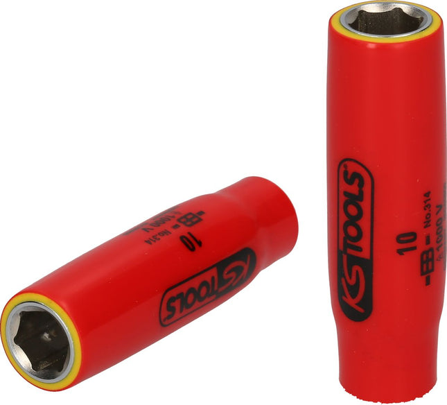 KS TOOLS Douille 1/4' avec revêtement isolant, 7 mm, longue ( 117.2344 )