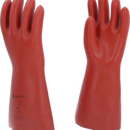 KS TOOLS Elektriker-Schutzhandschuh mit mechanischem Schutz, Größe 10, Klasse 0, rot ( 117.0069 )