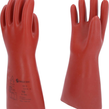 KS TOOLS Elektriker-Schutzhandschuh mit mechanischem Schutz, Größe 10, Klasse 0, rot ( 117.0069 )