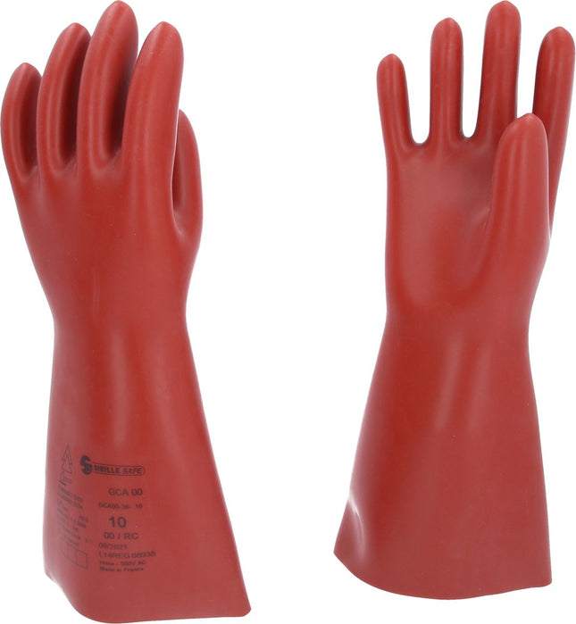 KS TOOLS Guanto di protezione da elettricista con protezione meccanica e termica, taglia 10, classe 00, rosso ( 117.0084 )