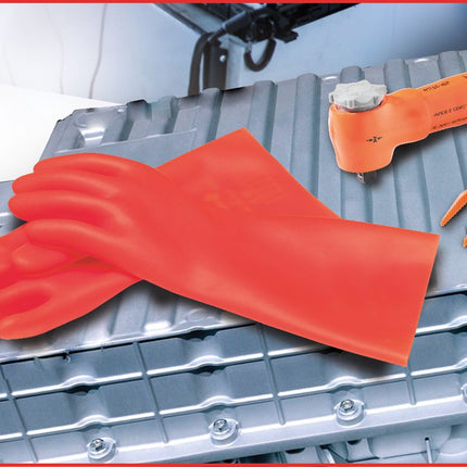 KS TOOLS Guanto di protezione da elettricista con protezione meccanica e termica, taglia 11, classe 0, rosso ( 117.0088 )