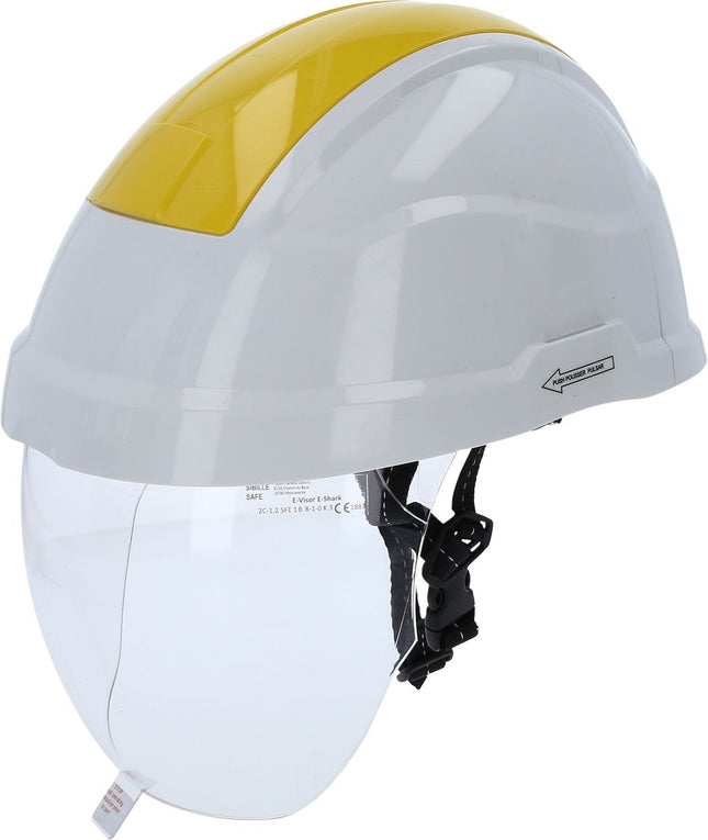 KS TOOLS Casco di protezione da lavoro con protezione per il viso, giallo ( 117.0136 )
