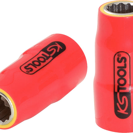 KS TOOLS 3/8" Stecknuss mit Schutzisolierung, 22mm ( 117.3847 ) - Toolbrothers