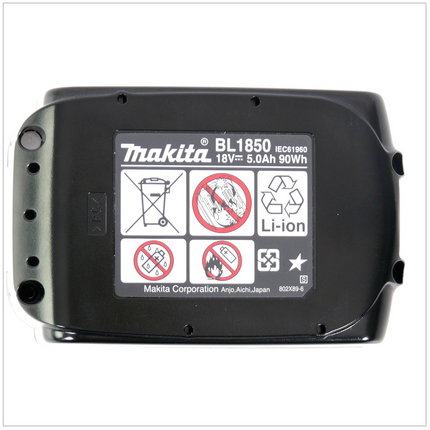 Makita DC 18 RC Caricabatterie rapido + Batteria Makita BL 1850 B - 18 V  5,0 Ah Li-Ion