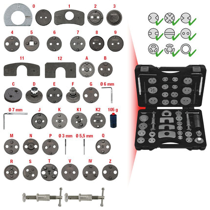 KS TOOLS Jeu de repousses piston de frein, 41 pcs ( 150.1970 )