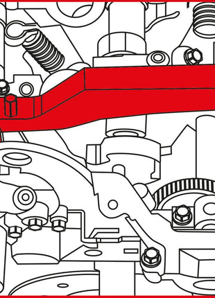 KS TOOLS Motoreinstell-Werkzeug-Satz für BMW / Mini / PSA, 7-tlg 1,4+1,6 Motoren ( 400.0850 ) - Toolbrothers