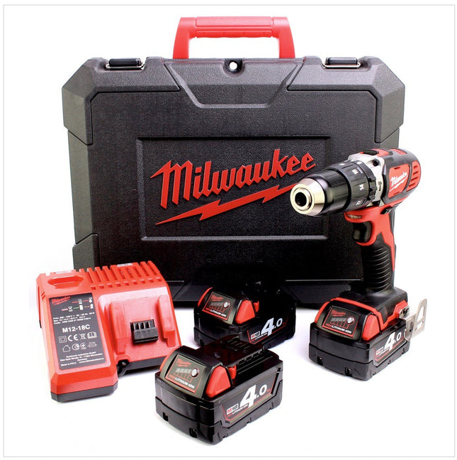 Milwaukee M18 BPD 403 C Akku Schlagbohrschrauber 18V 60Nm + 3x Akkus 4,0Ah + Ladegerät im Koffer - Toolbrothers