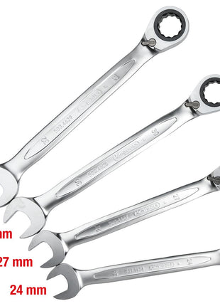 KS TOOLS GEARplus Ratschenringmaulschlüssel-Satz, umschaltbar, 4-tlg ( 503.4601 ) - Toolbrothers