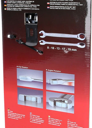 KS TOOLS DUO GEARplus® Ratschenringmaulschlüssel-Satz mit Maul-Ratschenfunktion, 5-tlg ( 503.5205 ) - Toolbrothers