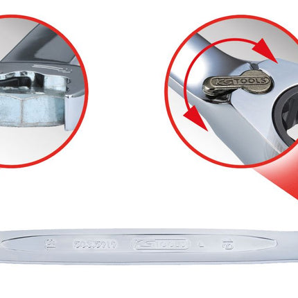 KS TOOLS DUO GEARplus Ringmaulschlüssel,Maul-Ratschenfunktion 12mm, umschaltbar ( 503.5912 ) - Toolbrothers