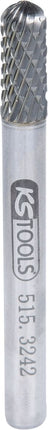 KS TOOLS Fresa arrotondata HM forma C, 6 mm ( 515.3242 )