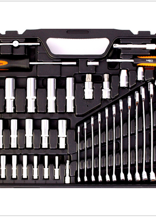 NEO professional Steckschlüssel Set 219 tlg. 1/2", 1/4", 3/8" ( Neo 08-671 ) im Koffer - Toolbrothers