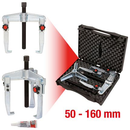 KS TOOLS Jeu d'extracteurs universels à serrage rapide, 7 pcs 50-160 mm ( 625.1703 )