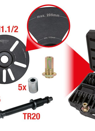 KS TOOLS Universal-Radnabenabzieher für PKW, SUV, + Transporter, 28-tlg ( 700.1480 ) - Toolbrothers