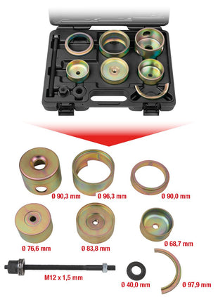 KS TOOLS Silentlagerwerkzeug-Satz für VAG Hinterachse, 11-tlg ( 700.2100 ) - Toolbrothers