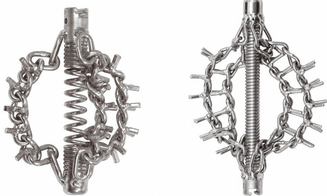 KS TOOLS Têtes spéciales à chaînes avec pointes, 2 chaînes Ø30mm, pour spirales 16 mm ( 900.2186 )