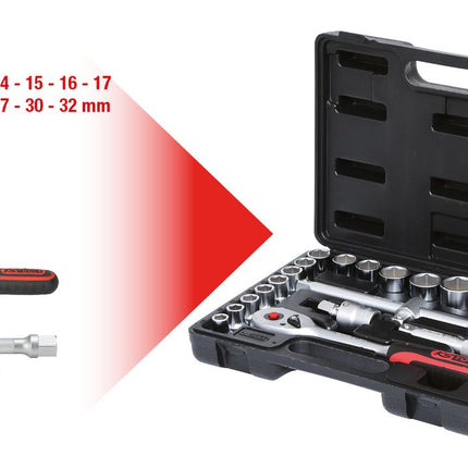 KS TOOLS 1/2" Steckschlüssel-Satz, 20-tlg ( 911.0620 ) - Toolbrothers