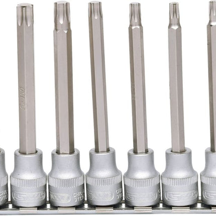KS TOOLS 3/8" Bit-Stecknuss-Satz Torx, lang, 9-tlg, T20-T60 ( 911.1550 ) - Toolbrothers