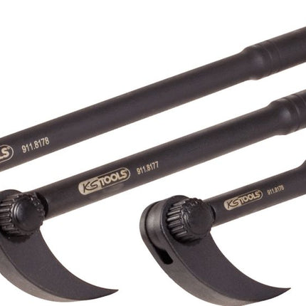 KS TOOLS Gelenk-Rollkopf-Hebeleisen-Satz, 3-tlg ( 911.8175 ) - Toolbrothers