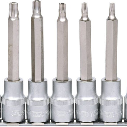 KS TOOLS 1/2" Bit-Stecknuss-Satz, lang, 9-tlg, TB20-TB60 mit Stirnlochbohrung ( 917.1790 ) - Toolbrothers