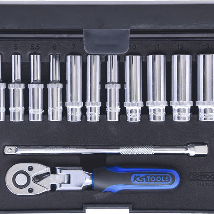KS TOOLS 1/4 CHROMEplus Set di bussole, 13 pezzi ( 918.0613 )