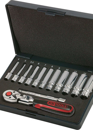 KS TOOLS 1/4 CHROMEplus Set di bussole, 13 pezzi ( 918.0613 )