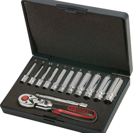 KS TOOLS 1/4 CHROMEplus Set di bussole, 13 pezzi ( 918.0613 )