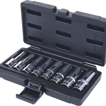 KS TOOLS 1/2" CHROMEplus Torx-E-Stecknuss-Satz, lang, 8-tlg ( 918.4420 ) - Toolbrothers
