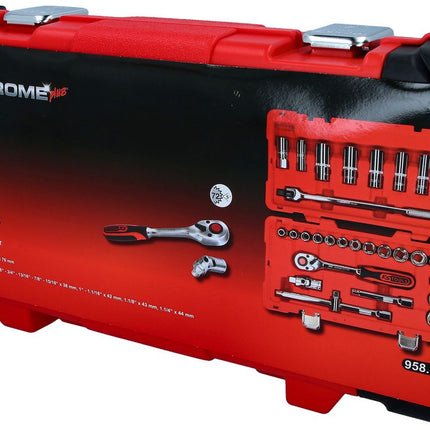 KS TOOLS 1/2" CHROMEplus Steckschlüssel-Satz, 30-tlg ( 958.0630 ) - Toolbrothers