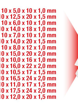 KS TOOLS Sortiment Kupfer-Dichtringe, Ø 5-17,5mm, 150-tlg ( 970.0040 ) - Toolbrothers
