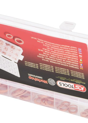 KS TOOLS Sortiment Kupfer-Dichtringe, Ø 5-17,5mm, 150-tlg ( 970.0040 ) - Toolbrothers