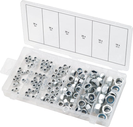 KS TOOLS Sortiment Sicherungsmuttern, M4-12, 146-tlg ( 970.0120 ) - Toolbrothers