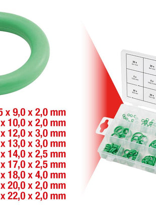 KS TOOLS Sortiment O-Ringe, HNBR, Innen Ø 3-22mm, 225-tlg ( 970.0260 ) - Toolbrothers