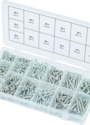 KS TOOLS Sortiment Linsenkopf-Blechtreibschrauben, 550-tlg ( 970.0420 ) - Toolbrothers