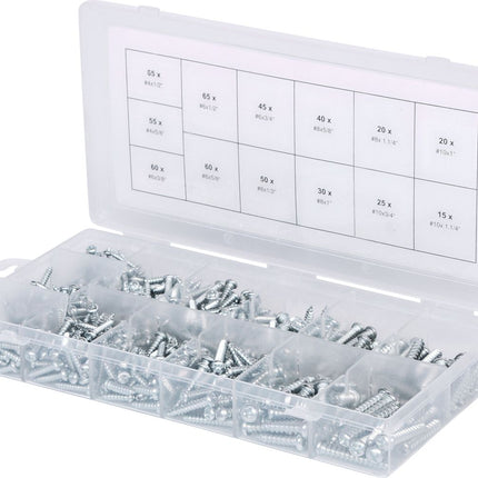 KS TOOLS Sortiment Linsenkopf-Blechtreibschrauben, 550-tlg ( 970.0420 ) - Toolbrothers