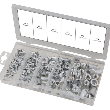 KS TOOLS Sortiment Gewindenieten, Aluminium, M3x9mm-M10x21mm, 150-tlg ( 970.0620 ) - Toolbrothers