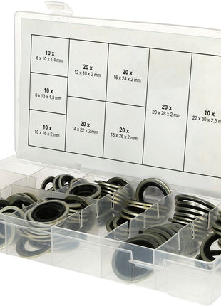KS TOOLS Sortiment Verbund-Dichtringe, Ø 6-24mm, 150-tlg ( 970.0760 ) - Toolbrothers
