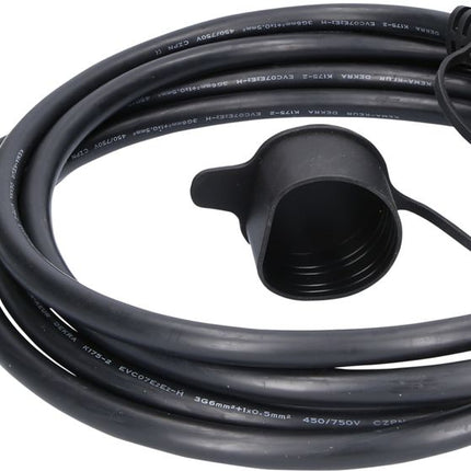 KS TOOLS Cavo di ricarica efuturo diritto, estremità aperta su connettore tipo 2 per il collegamento a 1 wallbox, 1 fase, fino a 7,4 kW, 32 A, 230 V, modalità 3, 5 metri ( 117.7255 )