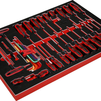 KS TOOLS Serie di giraviti nell'inserto in schiuma, 34 pz ( 811.0034 )