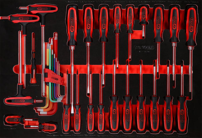 KS TOOLS Serie di giraviti nell'inserto in schiuma, 34 pz ( 811.0034 )