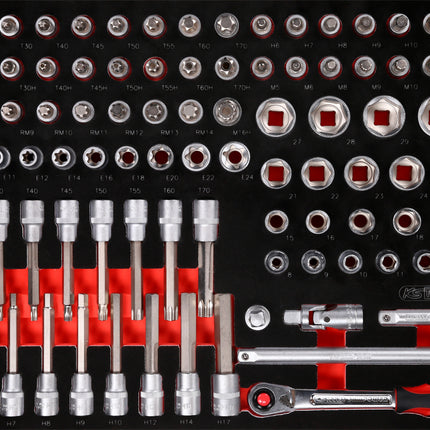 KS TOOLS Jeu de clés à douille 1/2' dans insert en mousse, 95 pcs ( 811.0095 )